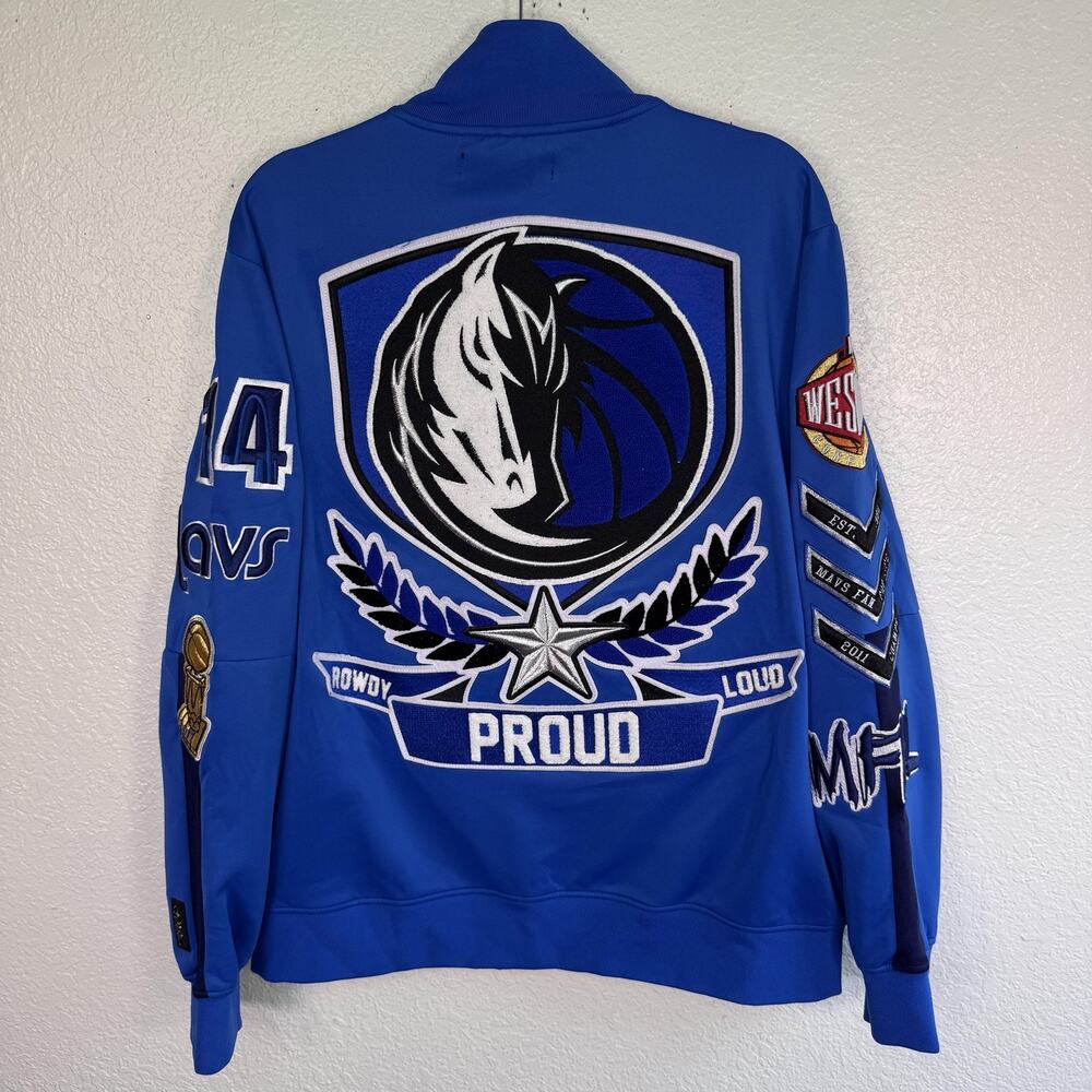 Dallas Mavericks Jacket Mens 2XL Pro Standard NBA Basketball Blue Warm Up Track